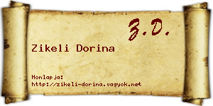 Zikeli Dorina névjegykártya